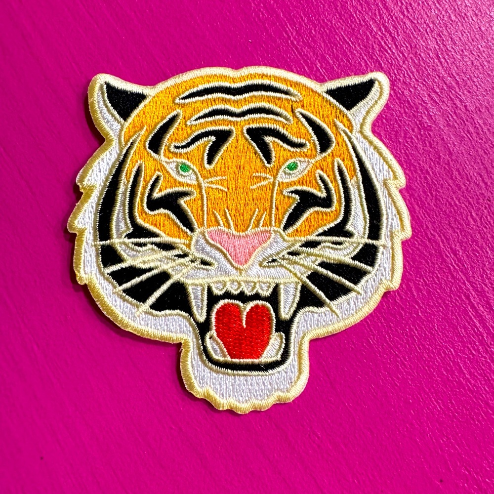 Tiger Traditional Tattoo Design Embroidered Patch